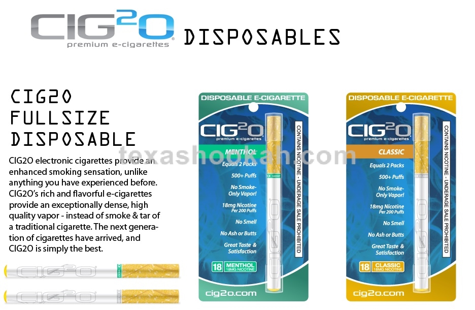 Cig2O Disposable Electronic Cig